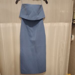 C/MEO Collective Strapless Blue Dress